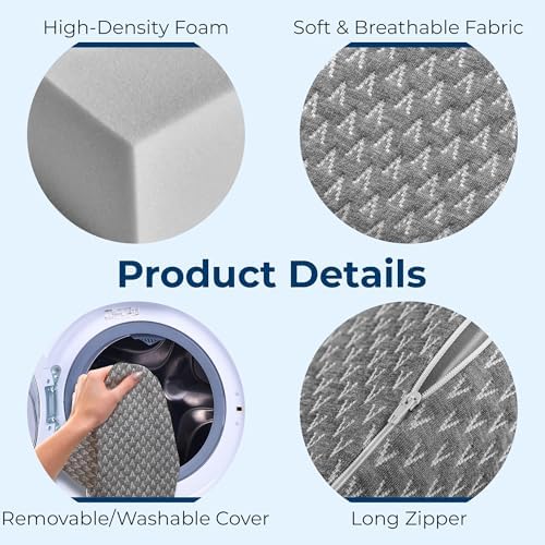 5 STARS UNITED Small Pregnancy Pillow Wedge - Gray