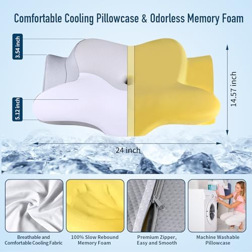 Ylekto Ergonomic Cervical Pillow for Neck Pain Relief