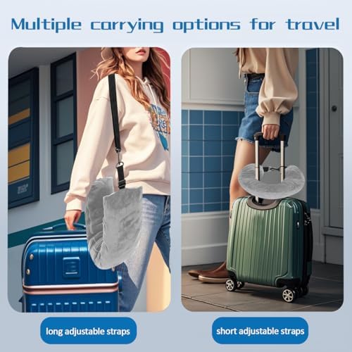 Posinda 2-Pack Stuffable Travel Neck Pillow