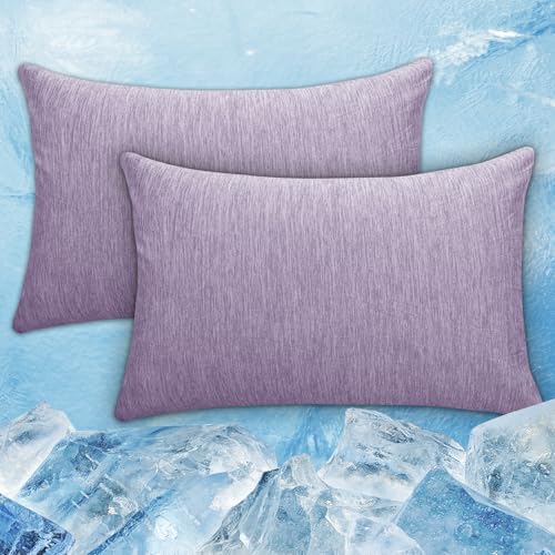 CHOSHOME Cooling Pillow Cases 2 Pack Purple Q-Max 045