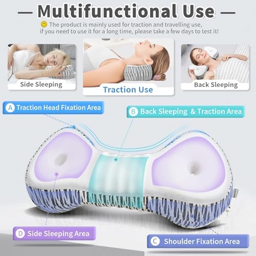 Mixiniso Neck Support Pillow with Cooling Case and Portable Bag 1