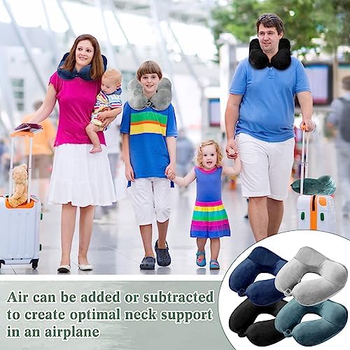 Sintuff 4-Piece Inflatable Travel Pillow Set