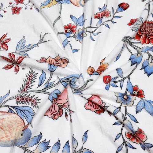 Bestraily Bird Floral Throw Blanket 60 x 80