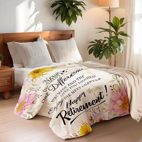 HeartGlint Retirement Gifts for Women 2025 - Soft Flannel Blanket