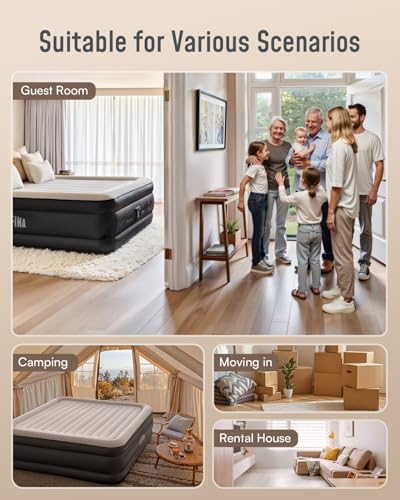 Airefina King Size Air Mattress with Built-in Pump 1