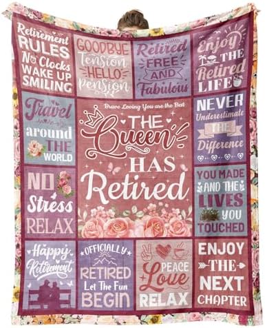 Retirement Gift Blanket for Women 60x50 Inch