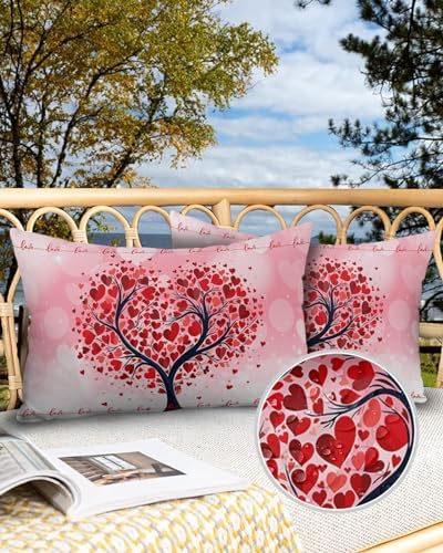 Waterproof Pillow Protector 2 Pack with Love Heart Design