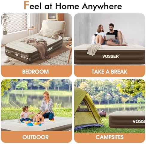 VOSSER Twin Air Mattress with Built-in Pump