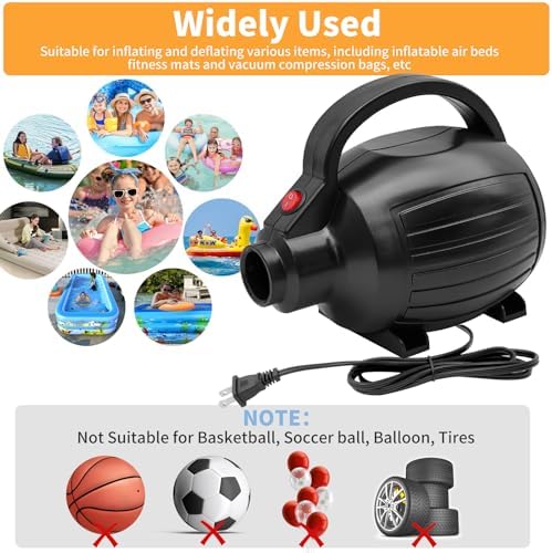 Wauffua 600W Electric Air Pump with 4 Nozzles 1