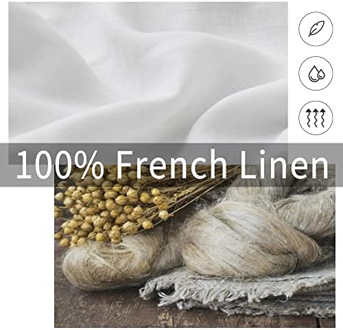 ATLINIA Linen Pillowcases King Size Set of 2