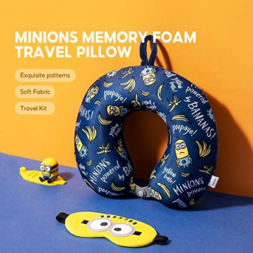 MINISO Minions Travel Neck Pillow with Eye Mask 1