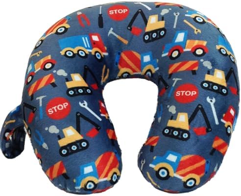 Kids Cozy Soft Microfiber Neck Pillow with Snap Closure