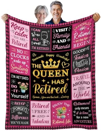 HEIFAM Retirement Blanket for Women 50x60 Queen Size