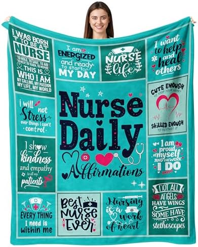 Nurse Gifts for Women Soft RN Blanket Throw 60x50