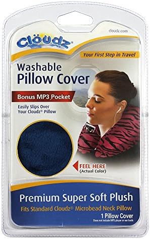 Cloudz Washable Travel Neck Pillow Cover - Blue 1