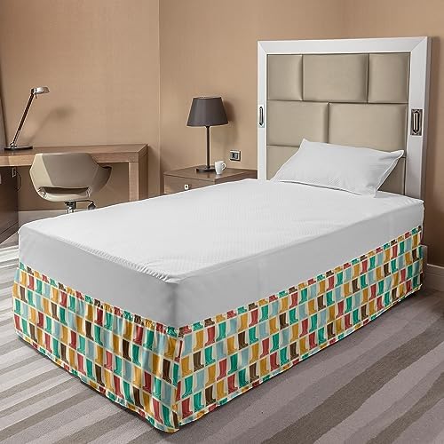 Ambesonne Autumn Bedskirt with Graphic Print 1