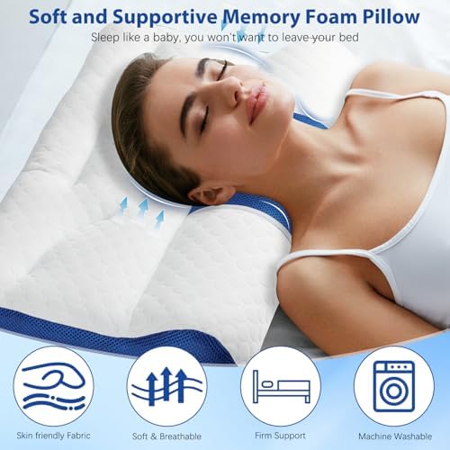 Ergonomic Pillow for Neck Support and Sleeping Comfort