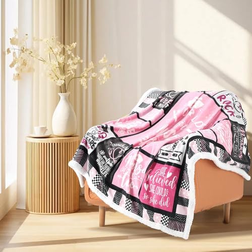 EliteOne Nurse Sherpa Fleece Throw Blanket - 50x60 Pink Best Nurse Ever Gift