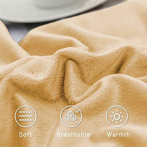 StangH Velvet Pillowcases Set of 2 Warm Gold 20x30 Inch Zippered Covers