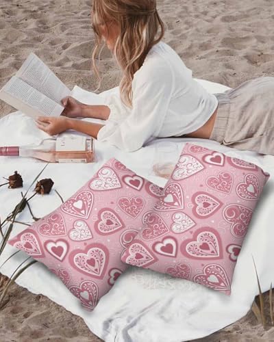 Waterproof Pillow Protectors 2 Pack - Pink Love Valentines Day 12x20