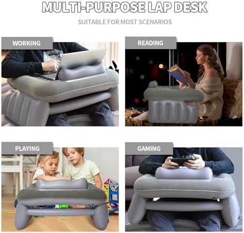 Nevife Inflatable Reading Pillow with Lap Desk