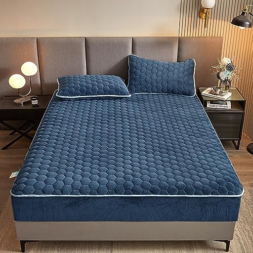 ZIQINPSQ Velvet Fitted Sheet - Soft Flannel Bedding for Cozy Sleep