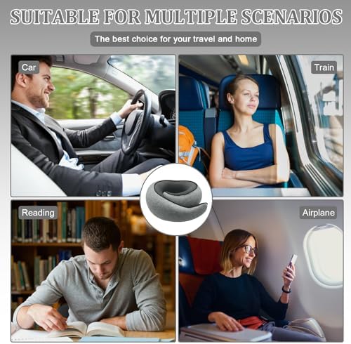 2024 Travel Neck Pillow with Chin Wrap and Memory Foam Comfort