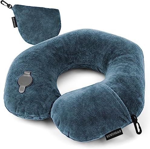 Rewondah Inflatable U-Shape Neck Pillow for Travel