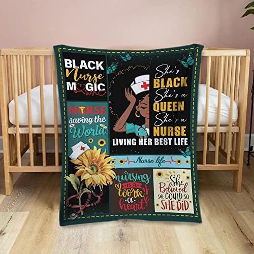 MUCHNEE Nurse Blanket - Personalized Throw for Nurses Students Graduates
