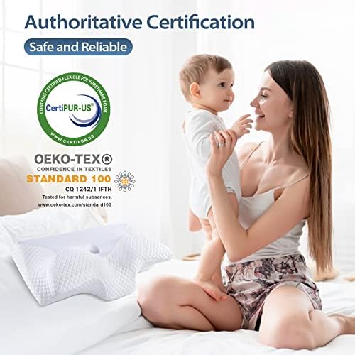 HOMCA Contour Memory Foam Pillow for Neck Pain Relief
