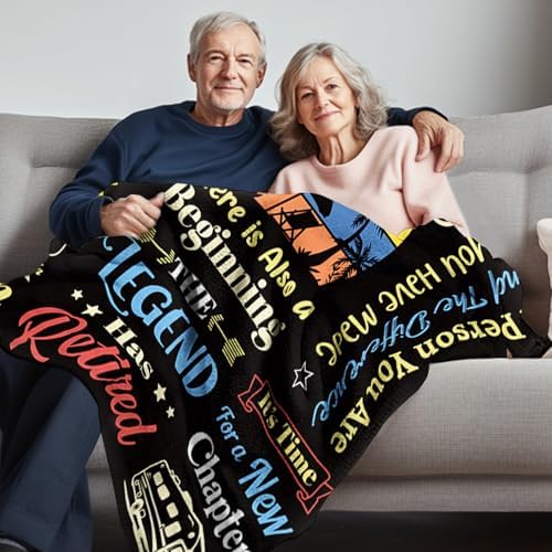 Retirement Blanket for Men 50x60 with Heartfelt Message 1