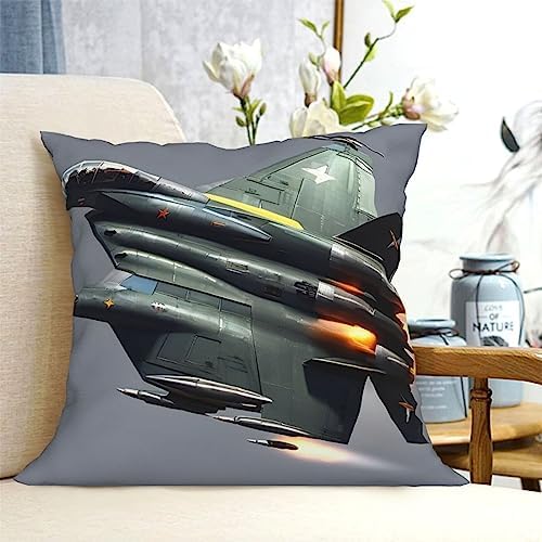 Ogniwo Jet Fighter Throw Pillow 12x12 Inch