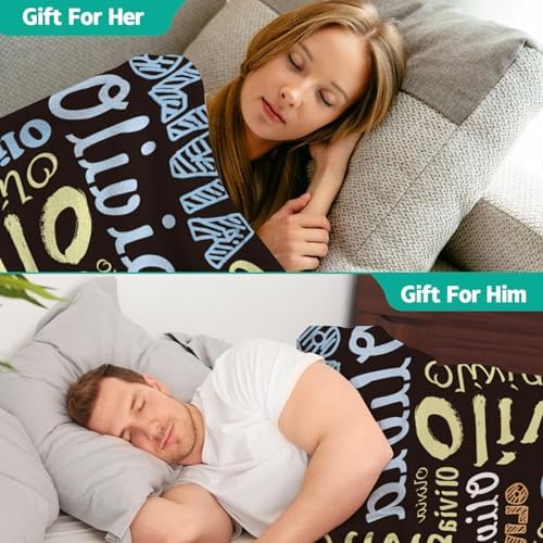 Custom Name Blanket - Soft Plush Throw for Baby Toddler Adult