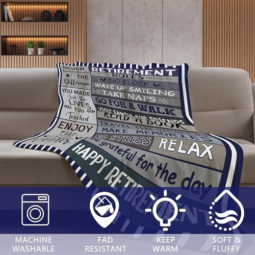 Woaoce Retirement Throw Blanket 50x60