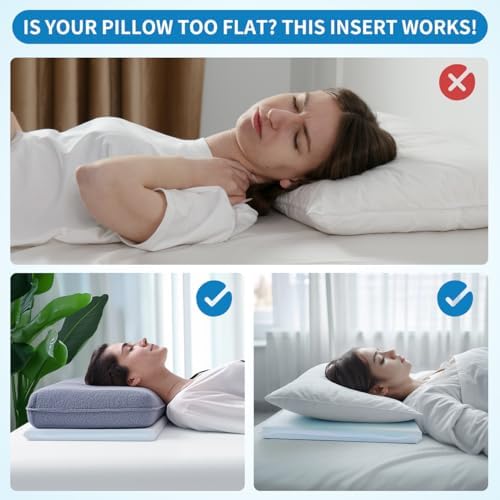 LOFE Adjustable Memory Foam Pillow Insert 12 Height Medium Firm White