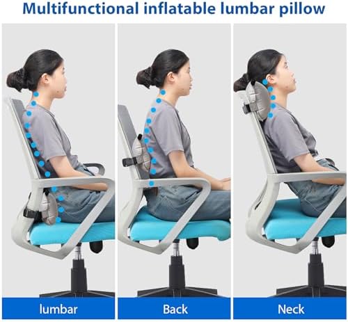 FLYSACOM Inflatable Lumbar Support Pillow for Travel