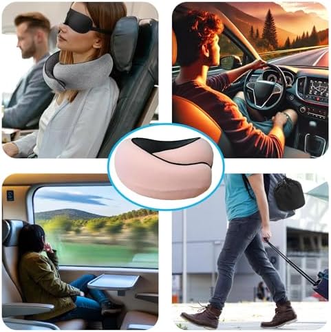 RVPYK Travel Neck Pillow Kit with Eye Mask and Earplugs