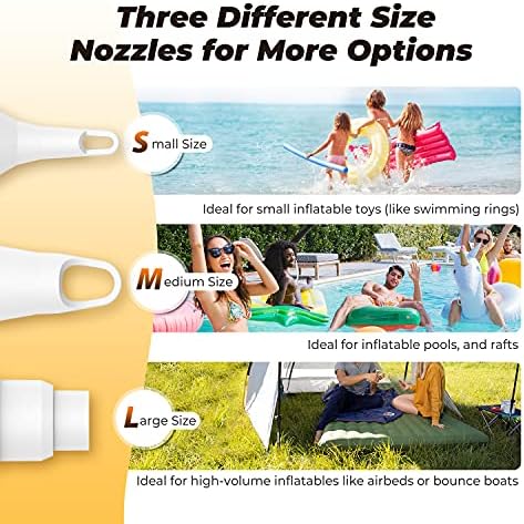 Drmeter Rechargeable Air Mattress Pump with 6000mAh Battery