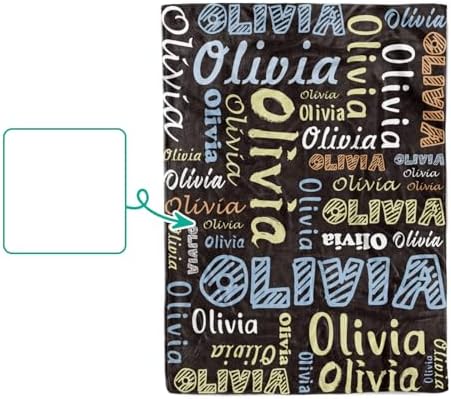 Custom Name Blanket - Soft Plush Throw for Baby Toddler Adult