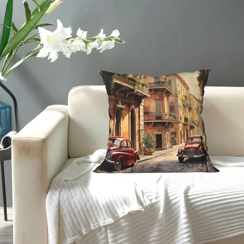 Ogniwo Italian Street Throw Pillow 12x12 Inch Cushion Case