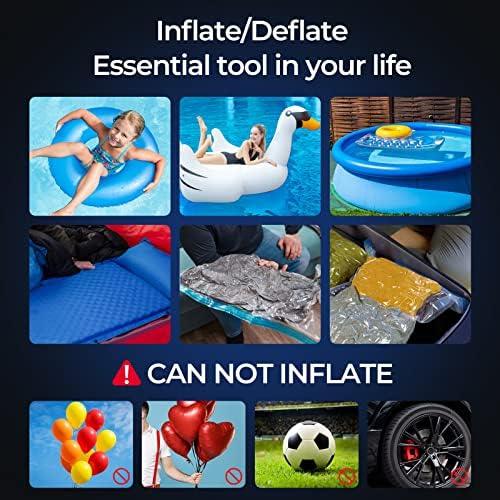 5200mAh Air Pump for Inflatables with LED Display and 4 Nozzles