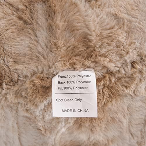 Holawakaka Shags Bed Rest Pillow with Arms - Light Khaki