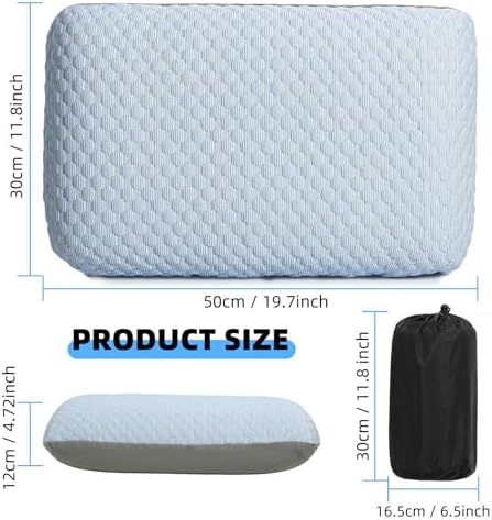 Crisonky Travel Pillow with Carry Bag and Cooling Fabric