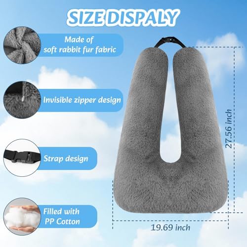 Swemos Travel Pillow - Gray Ergonomic Neck Support for Kids Adults