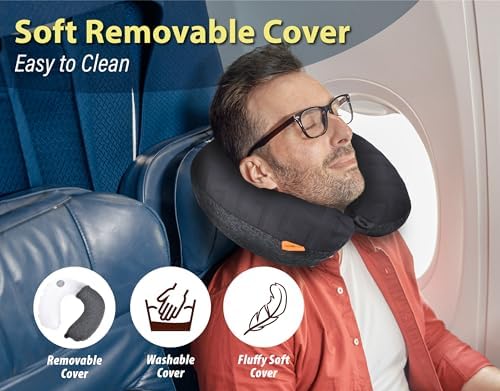 TREKOLOGY Inflatable Travel Neck Pillow for Airplanes