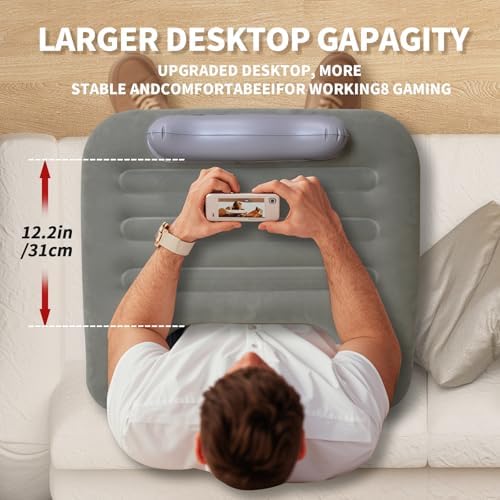 Nevife Inflatable Reading Pillow with Lap Desk
