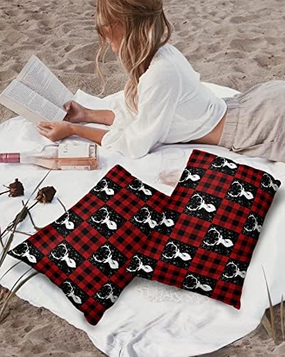 Waterproof Pillow Protector 2 Pack - Red Buffalo Plaid