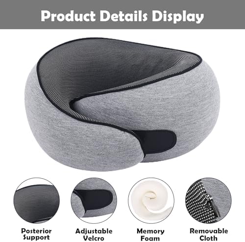 MQZAYZ Travel Neck Pillow with Chin Wrap and Pain Relief