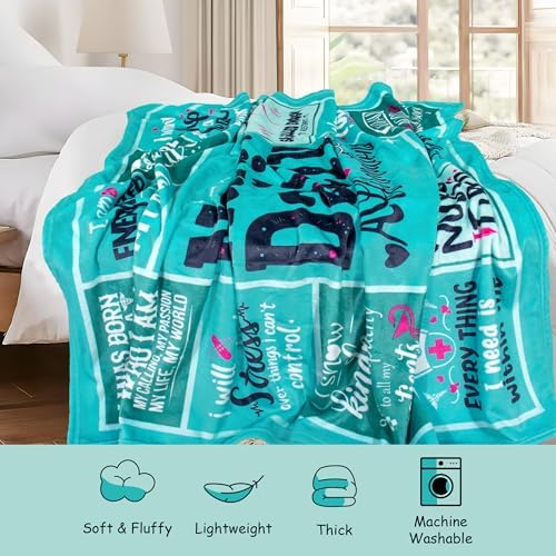 Nurse Gifts for Women Soft RN Blanket Throw 60x50