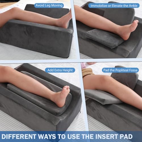 Aodisman Leg Elevation Pillow with Handles and Insert Pad